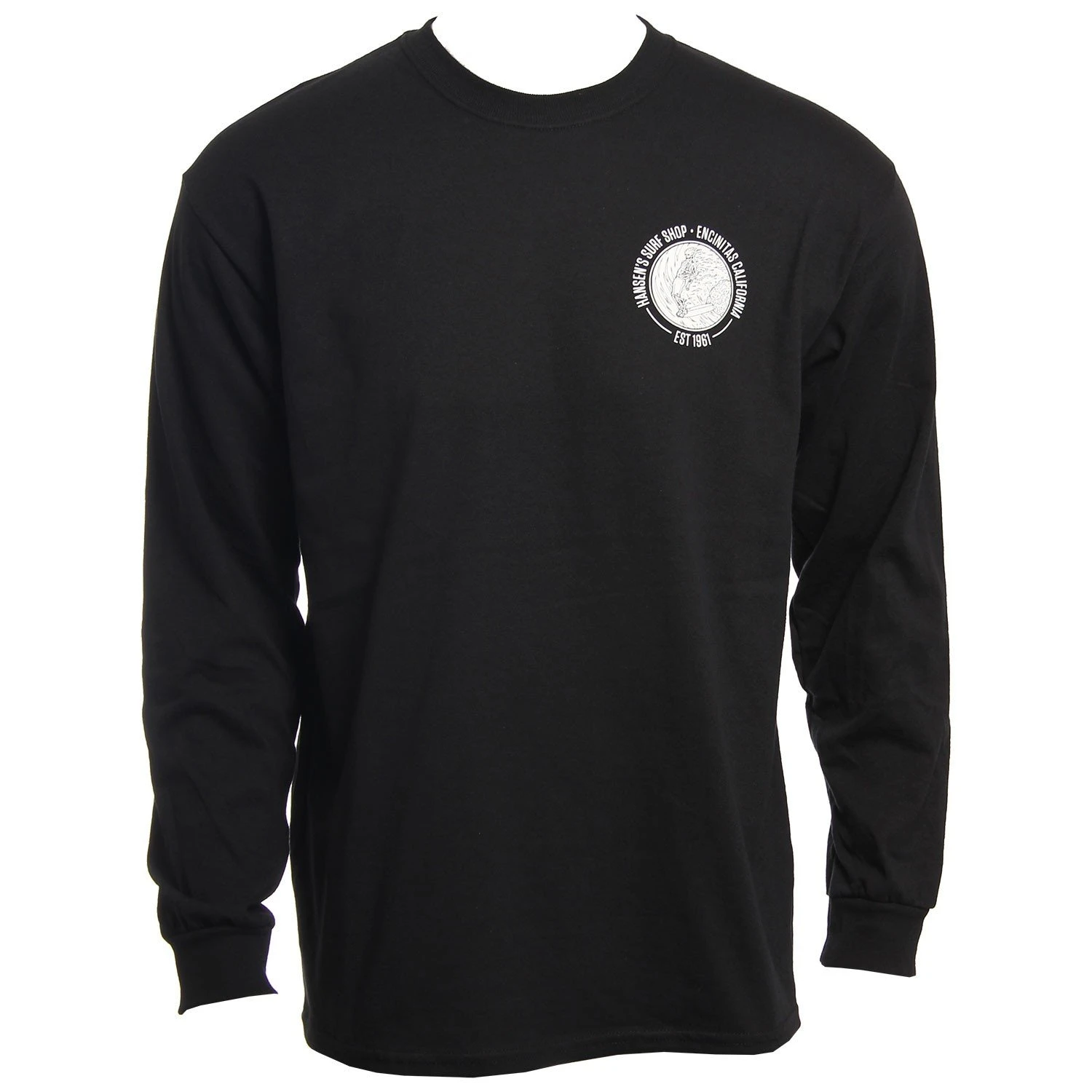 Skeleton Surfer Long Sleeve Black Shirt