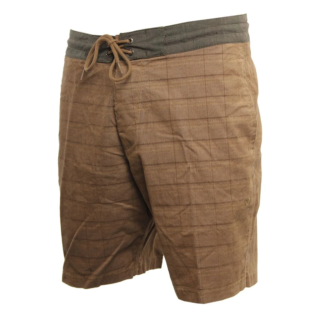Vissla Fresh Cord Sofa Surfer In Dark Khaki Shorts