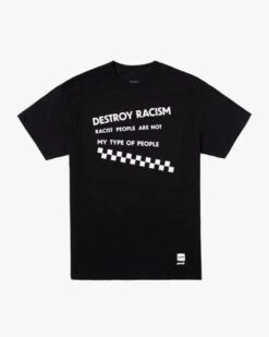 RVCA Destroy Racism In Black Shirt