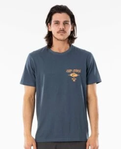 Rip Curl Fadeout Essential In Washed Navy Blue Shirt