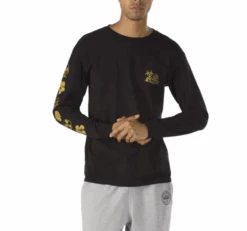 Vans Dark Tiki LS In Black Shirt