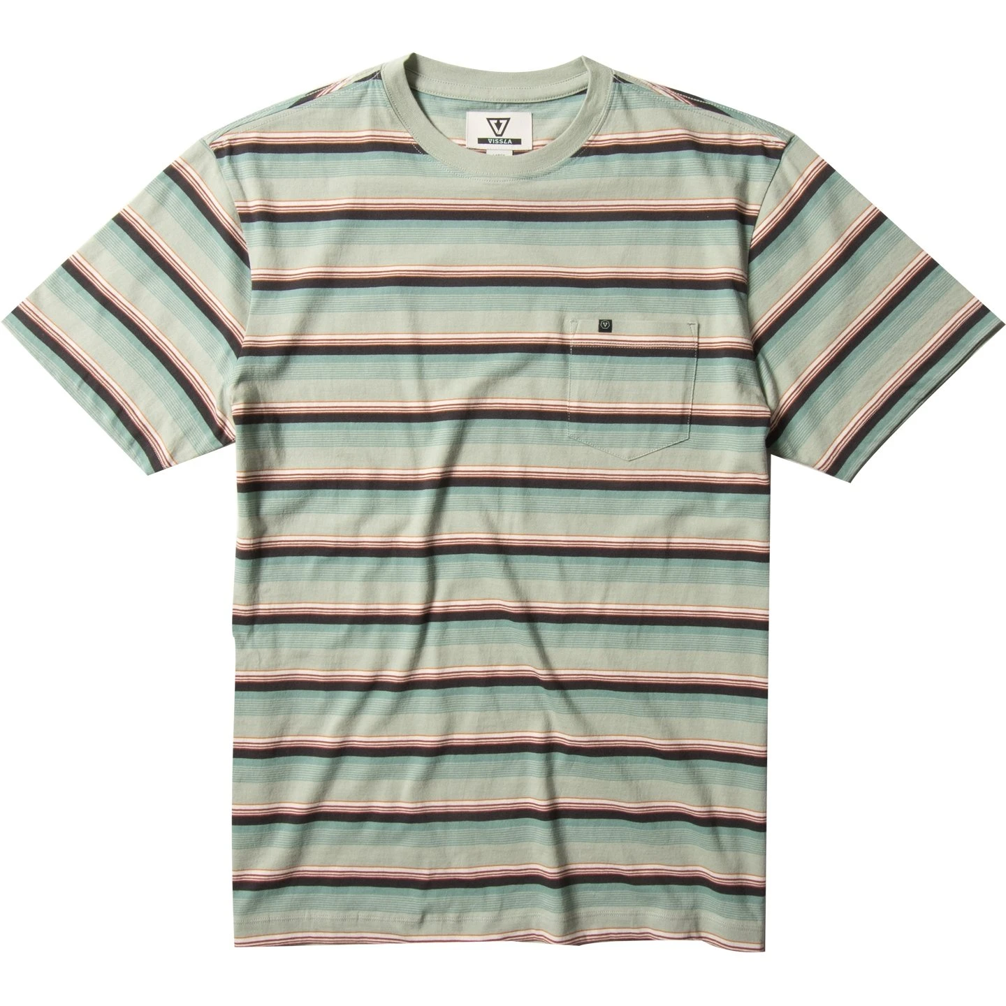 Vissla Velva Pocket Tee Shirt In Smokey Jade (Smj)