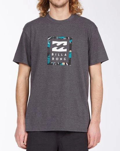 Billabong United Stacked In Black Shirt