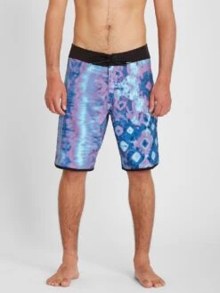 Volcom Lido Scallop Mod-Tech Trunks In Blue Boardshort