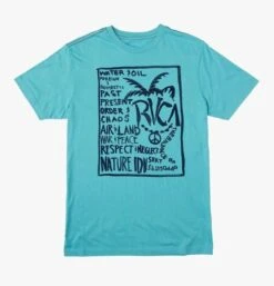 RVCA Vibes In Blue Shirt